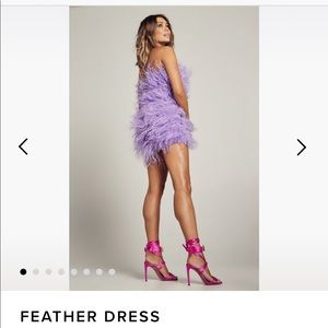Bardot lilac feather dress